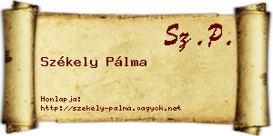 Székely Pálma névjegykártya